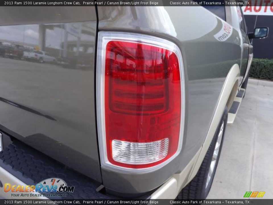 2013 Ram 1500 Laramie Longhorn Crew Cab Prairie Pearl / Canyon Brown/Light Frost Beige Photo #13