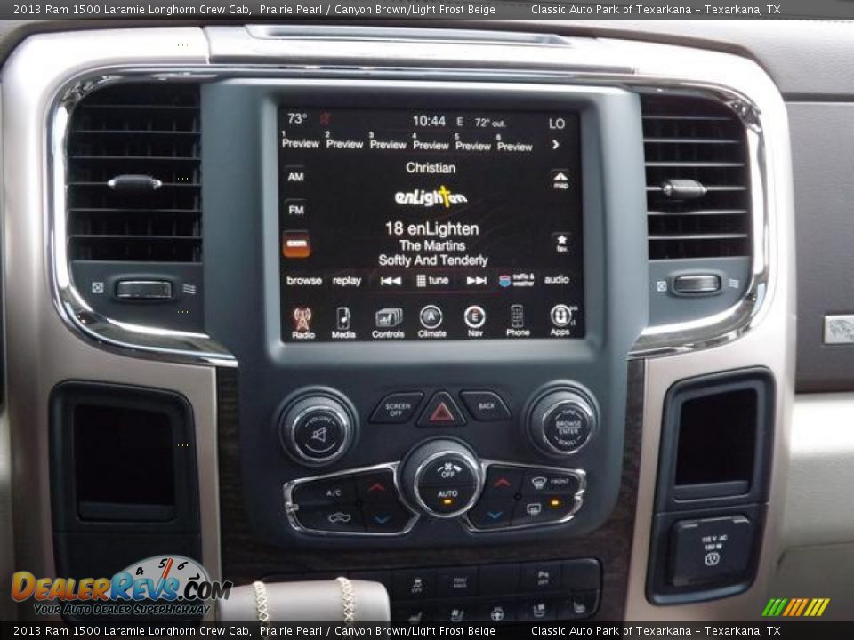 2013 Ram 1500 Laramie Longhorn Crew Cab Prairie Pearl / Canyon Brown/Light Frost Beige Photo #15