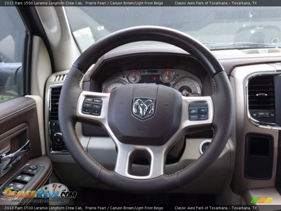 2013 Ram 1500 Laramie Longhorn Crew Cab Steering Wheel Photo #16