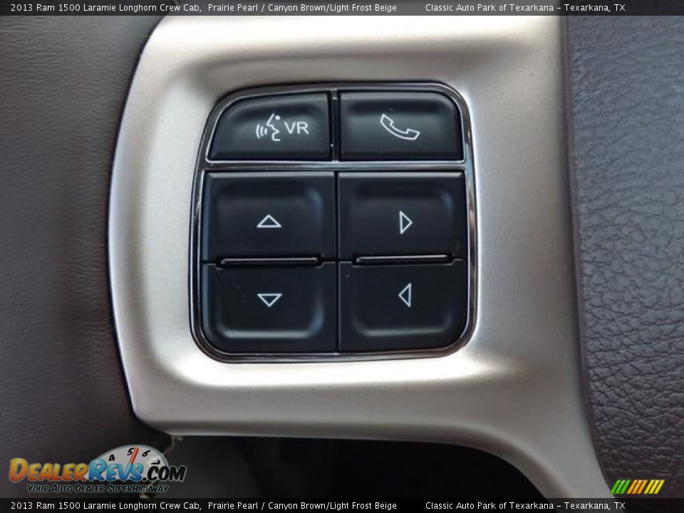 2013 Ram 1500 Laramie Longhorn Crew Cab Prairie Pearl / Canyon Brown/Light Frost Beige Photo #18