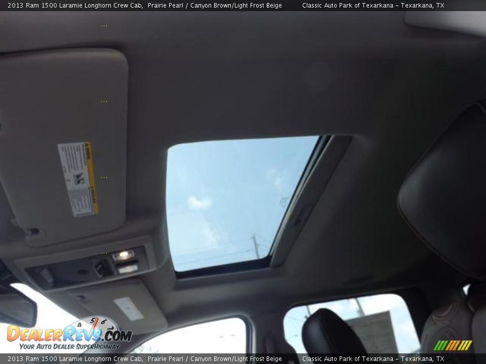 2013 Ram 1500 Laramie Longhorn Crew Cab Prairie Pearl / Canyon Brown/Light Frost Beige Photo #24