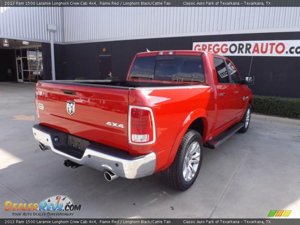 2013 Ram 1500 Laramie Longhorn Crew Cab 4x4 Flame Red / Longhorn Black/Cattle Tan Photo #7