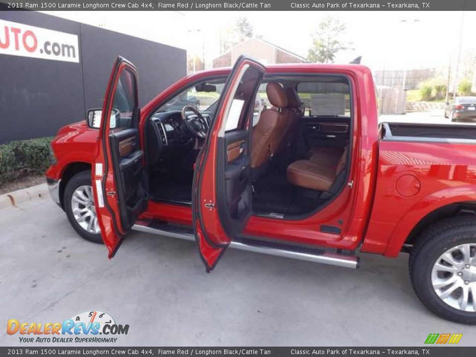 2013 Ram 1500 Laramie Longhorn Crew Cab 4x4 Flame Red / Longhorn Black/Cattle Tan Photo #9