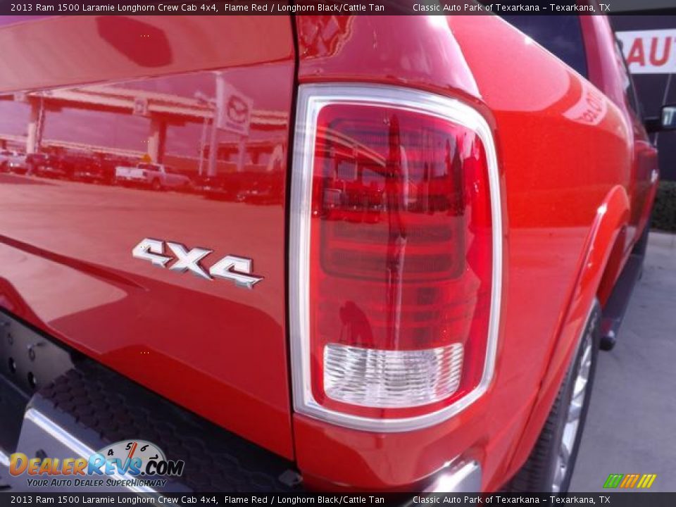 2013 Ram 1500 Laramie Longhorn Crew Cab 4x4 Flame Red / Longhorn Black/Cattle Tan Photo #13