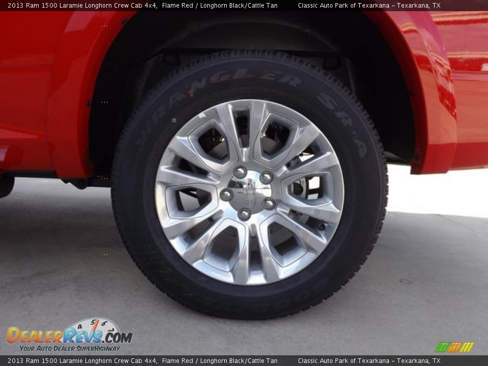 2013 Ram 1500 Laramie Longhorn Crew Cab 4x4 Flame Red / Longhorn Black/Cattle Tan Photo #14