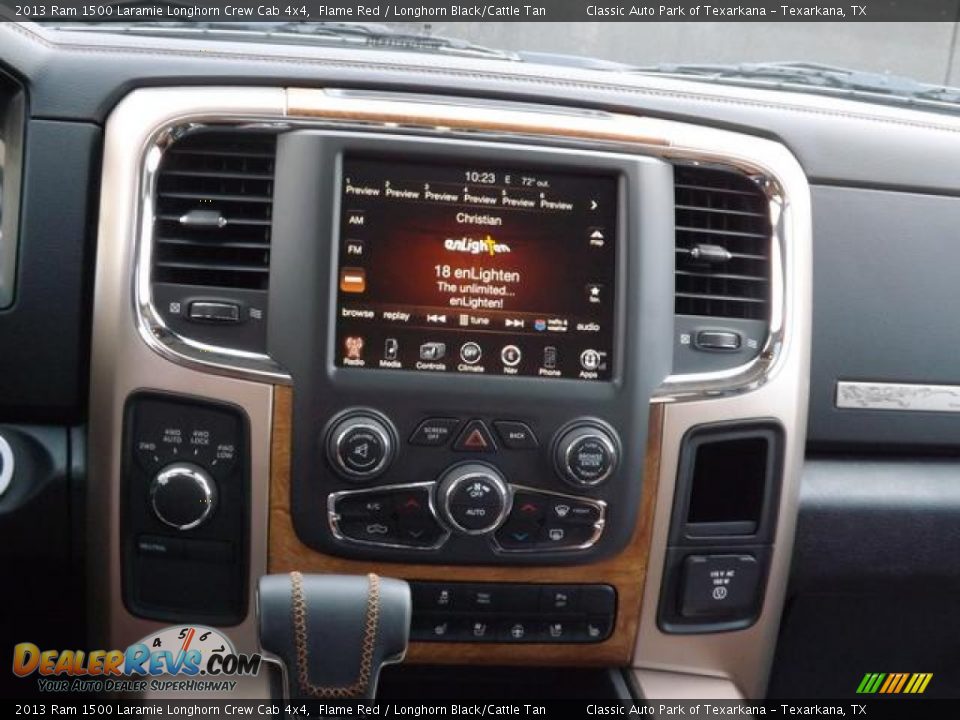 2013 Ram 1500 Laramie Longhorn Crew Cab 4x4 Flame Red / Longhorn Black/Cattle Tan Photo #15