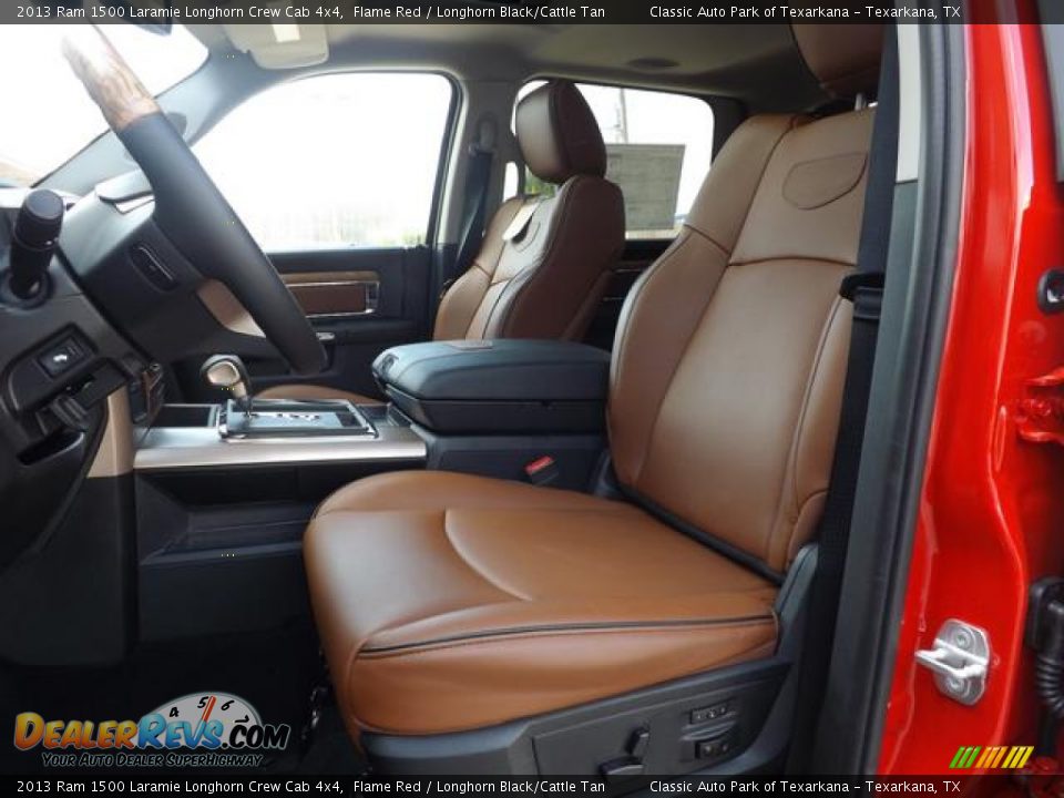 2013 Ram 1500 Laramie Longhorn Crew Cab 4x4 Flame Red / Longhorn Black/Cattle Tan Photo #26