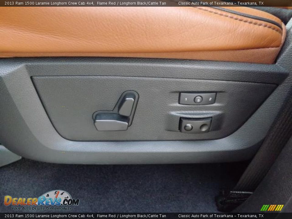2013 Ram 1500 Laramie Longhorn Crew Cab 4x4 Flame Red / Longhorn Black/Cattle Tan Photo #28