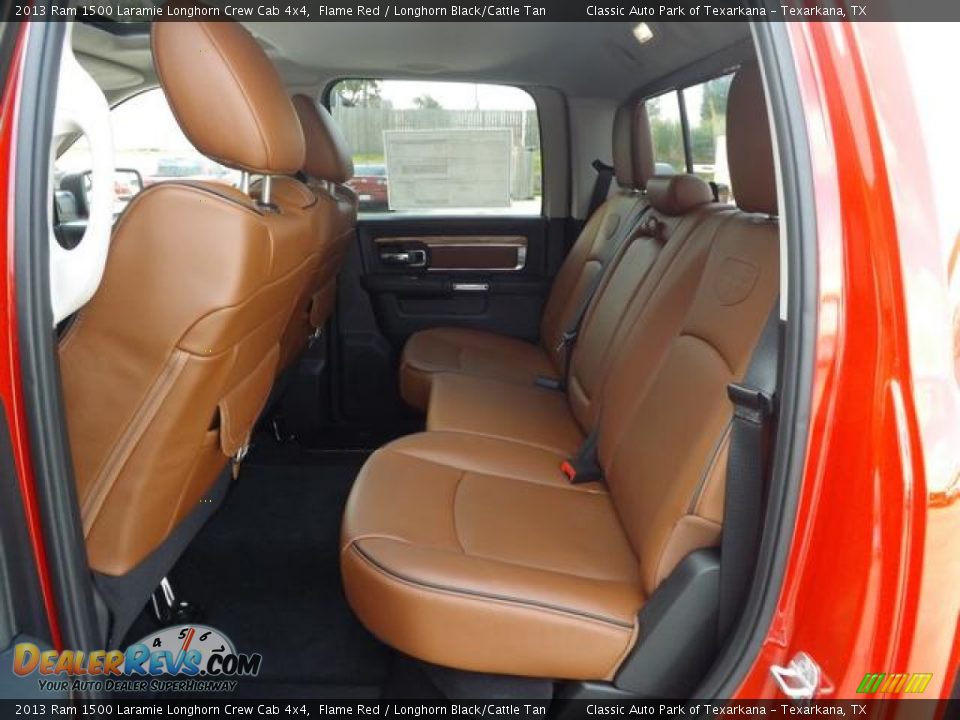 2013 Ram 1500 Laramie Longhorn Crew Cab 4x4 Flame Red / Longhorn Black/Cattle Tan Photo #29