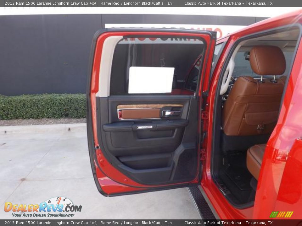 2013 Ram 1500 Laramie Longhorn Crew Cab 4x4 Flame Red / Longhorn Black/Cattle Tan Photo #32