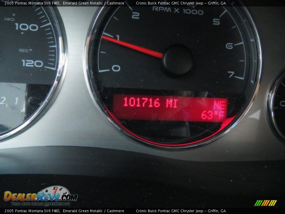 2005 Pontiac Montana SV6 FWD Emerald Green Metallic / Cashmere Photo #22