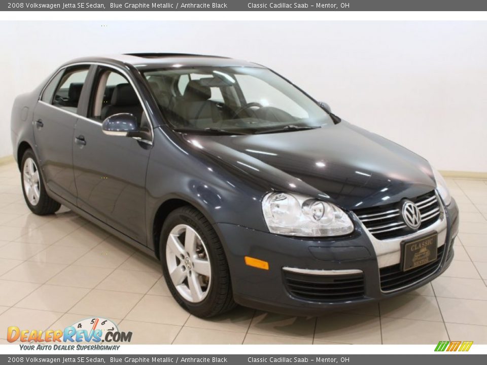 2008 Volkswagen Jetta SE Sedan Blue Graphite Metallic / Anthracite Black Photo #1