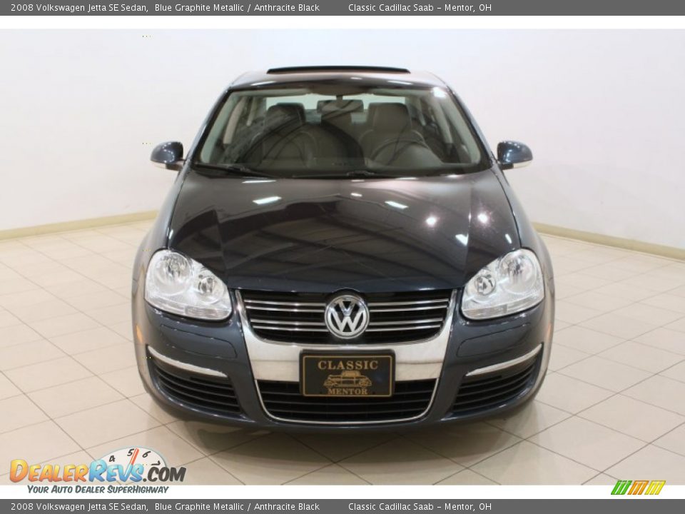 2008 Volkswagen Jetta SE Sedan Blue Graphite Metallic / Anthracite Black Photo #2