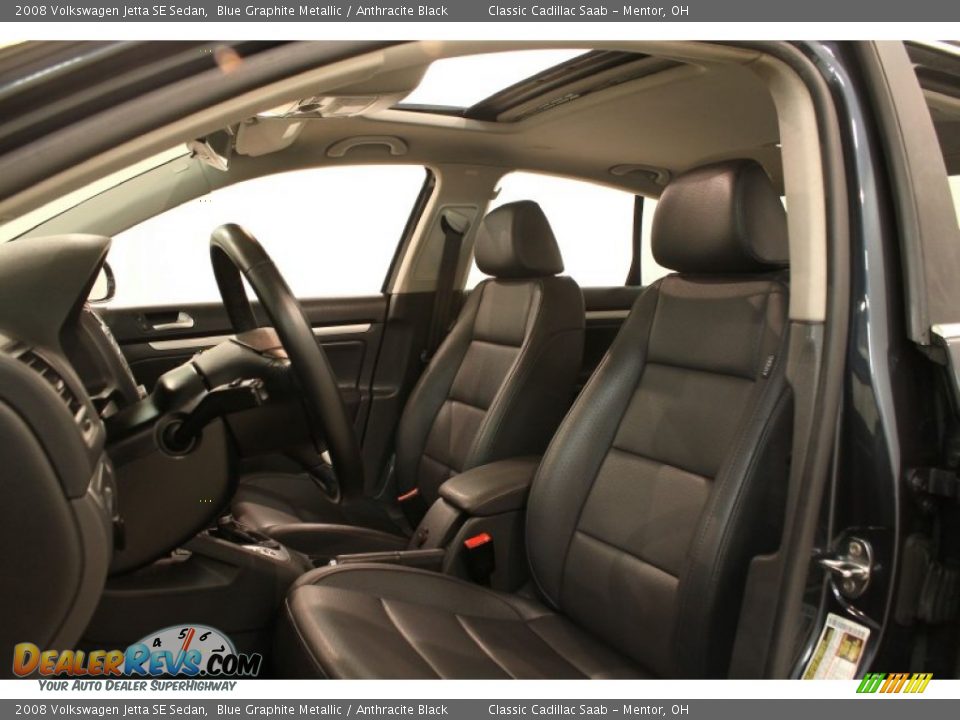 2008 Volkswagen Jetta SE Sedan Blue Graphite Metallic / Anthracite Black Photo #6