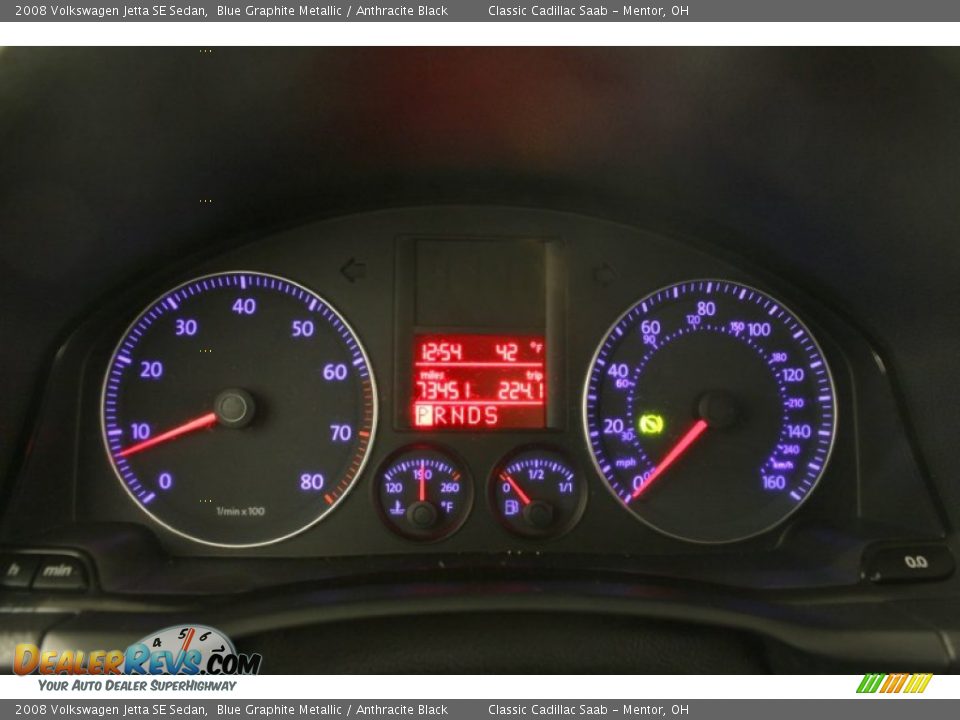 2008 Volkswagen Jetta SE Sedan Blue Graphite Metallic / Anthracite Black Photo #8