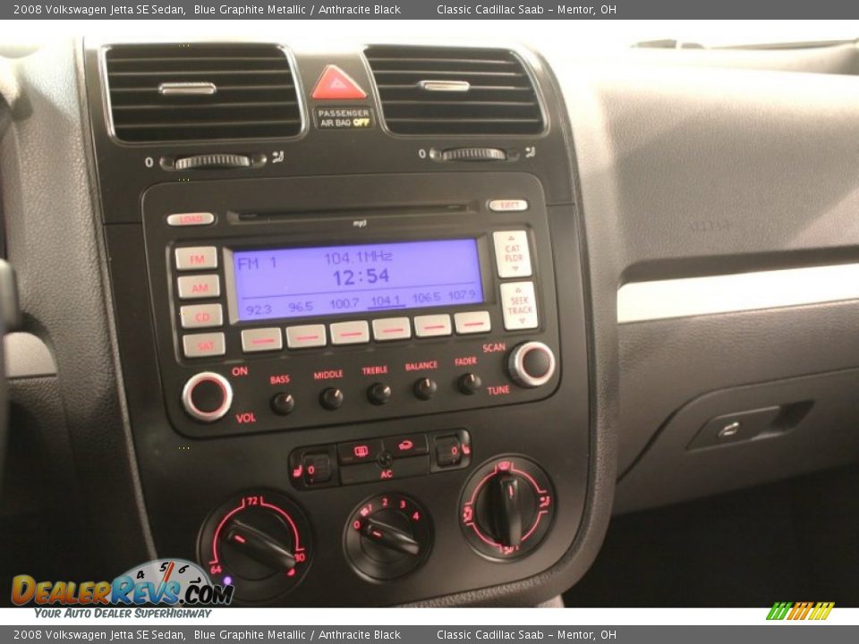 2008 Volkswagen Jetta SE Sedan Blue Graphite Metallic / Anthracite Black Photo #10