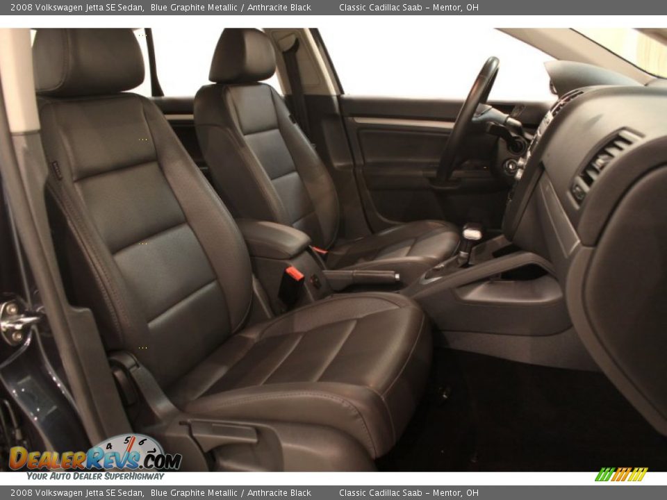 2008 Volkswagen Jetta SE Sedan Blue Graphite Metallic / Anthracite Black Photo #12