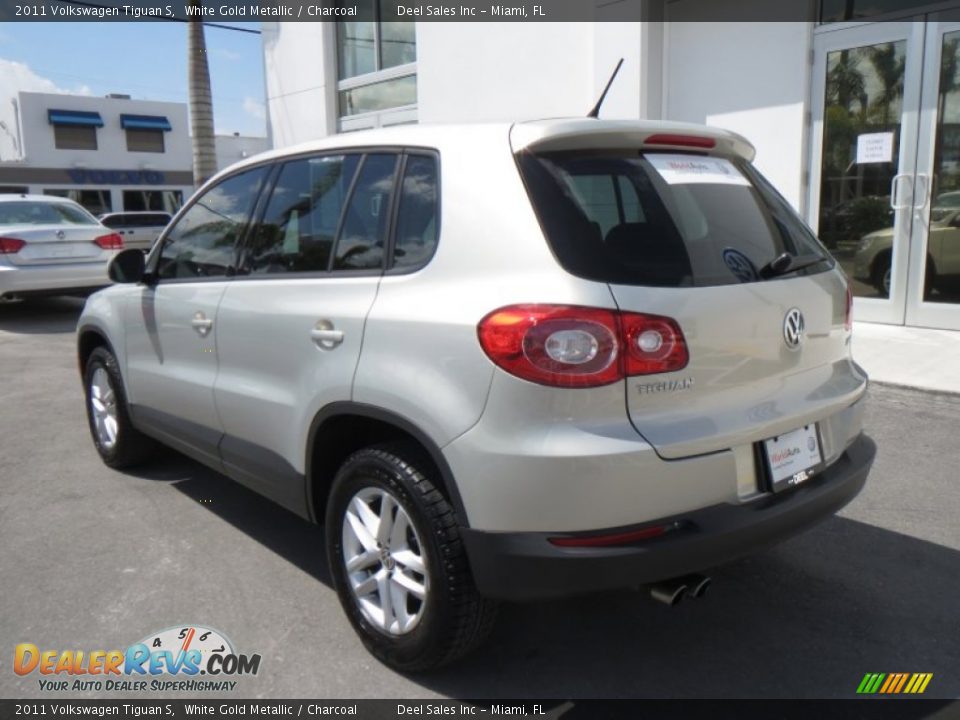 2011 Volkswagen Tiguan S White Gold Metallic / Charcoal Photo #3