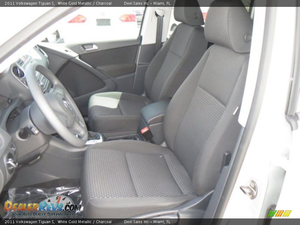 2011 Volkswagen Tiguan S White Gold Metallic / Charcoal Photo #9