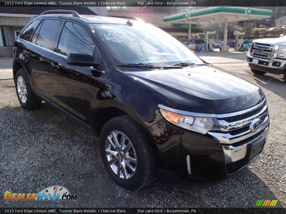 2013 Ford Edge Limited AWD Tuxedo Black Metallic / Charcoal Black Photo #3