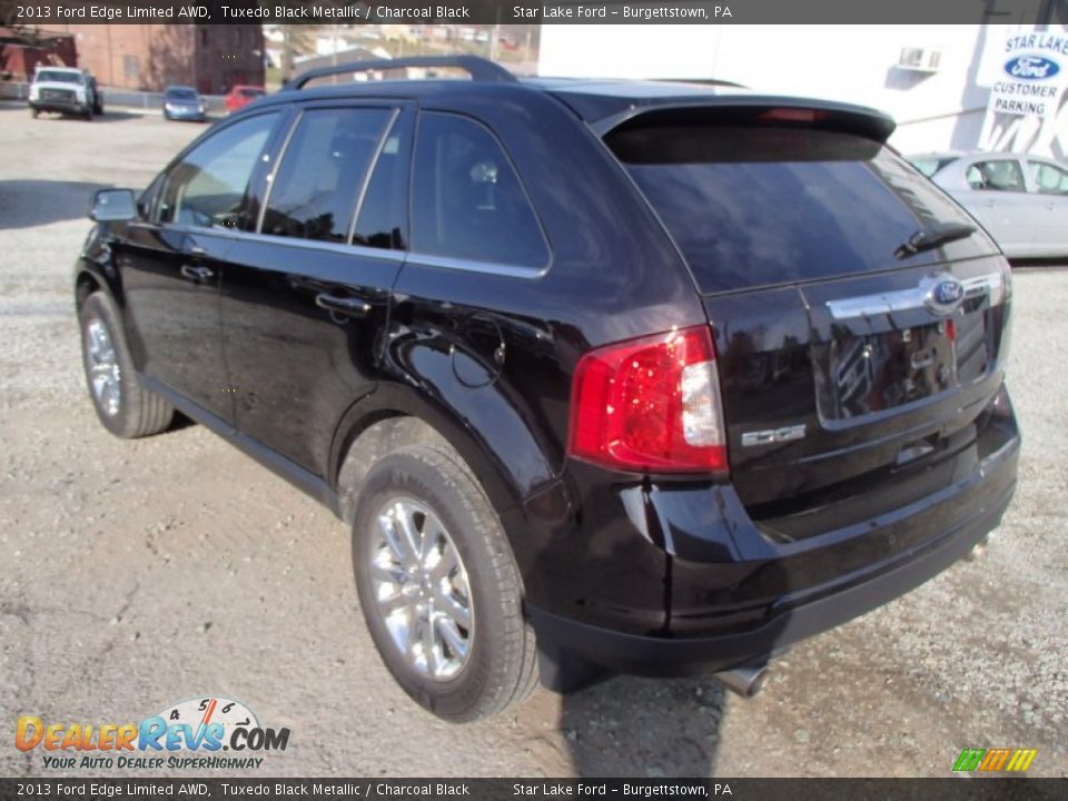 2013 Ford Edge Limited AWD Tuxedo Black Metallic / Charcoal Black Photo #6