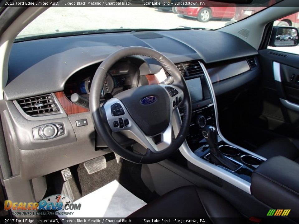 2013 Ford Edge Limited AWD Tuxedo Black Metallic / Charcoal Black Photo #8