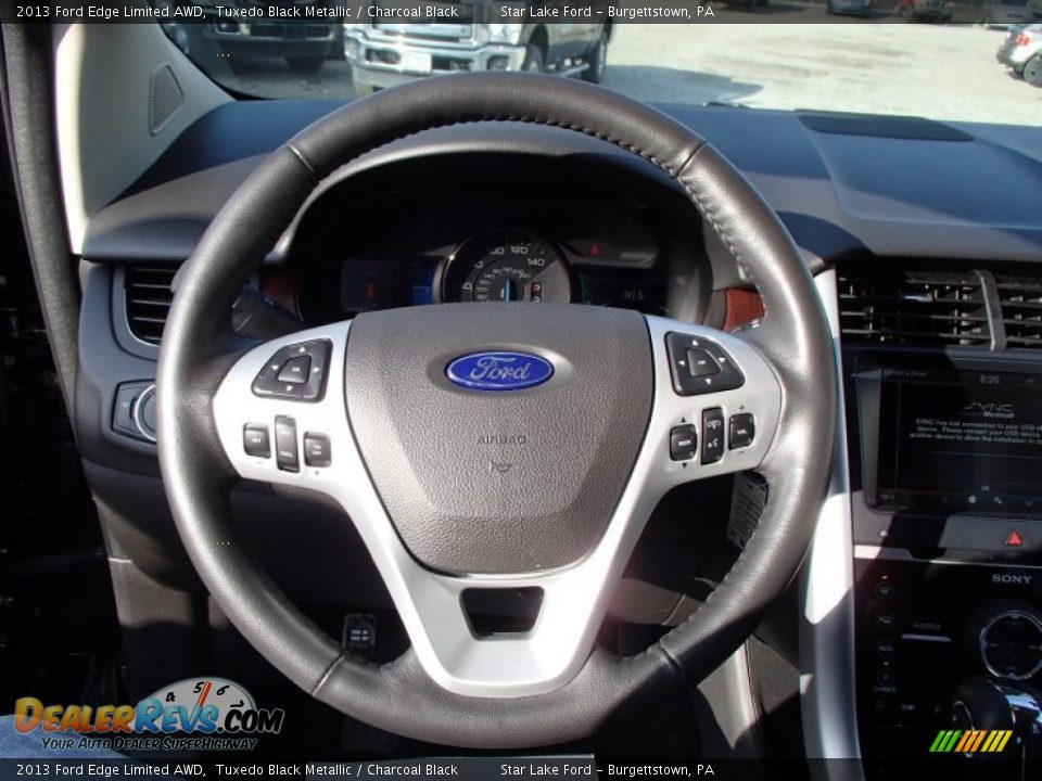 2013 Ford Edge Limited AWD Tuxedo Black Metallic / Charcoal Black Photo #13