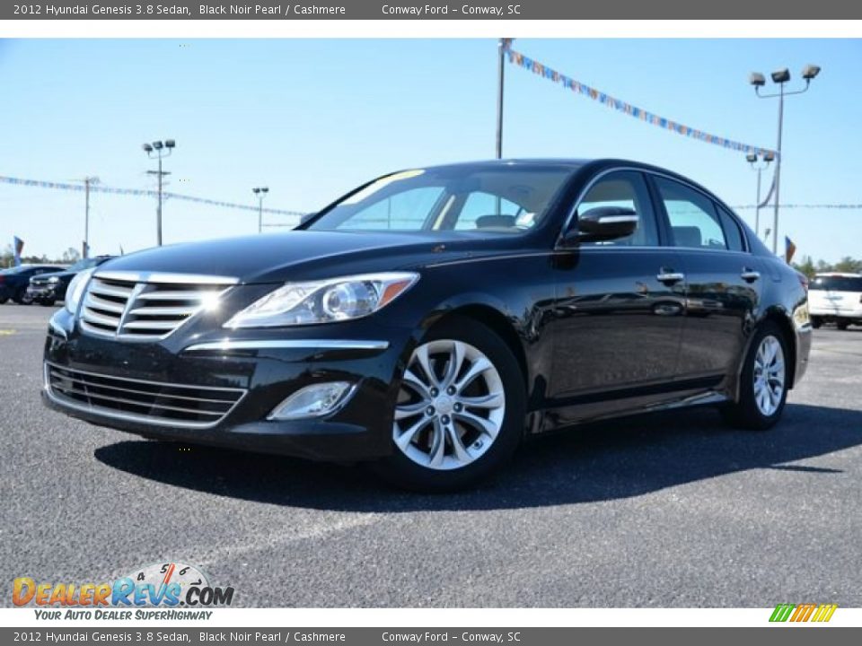 2012 Hyundai Genesis 3.8 Sedan Black Noir Pearl / Cashmere Photo #1