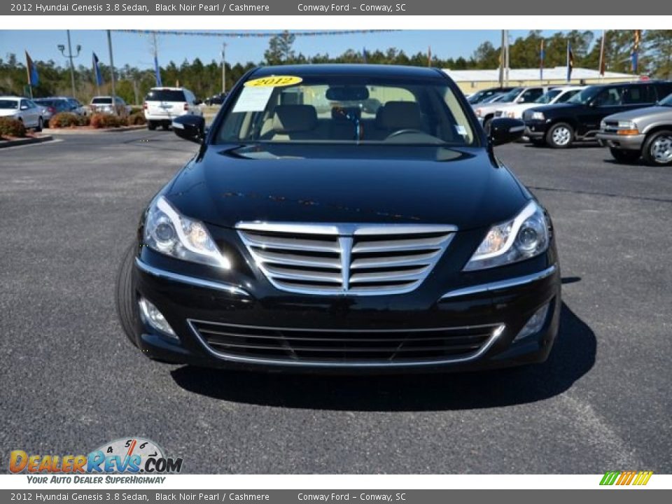 2012 Hyundai Genesis 3.8 Sedan Black Noir Pearl / Cashmere Photo #2