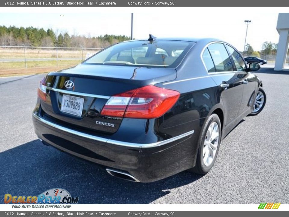 2012 Hyundai Genesis 3.8 Sedan Black Noir Pearl / Cashmere Photo #5