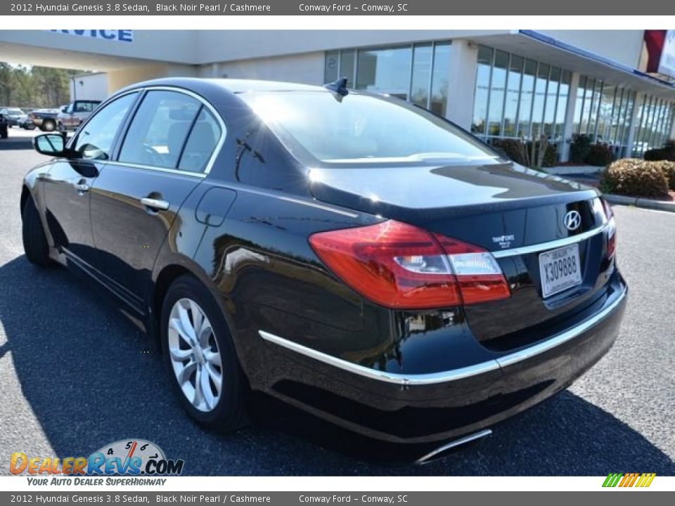 2012 Hyundai Genesis 3.8 Sedan Black Noir Pearl / Cashmere Photo #7