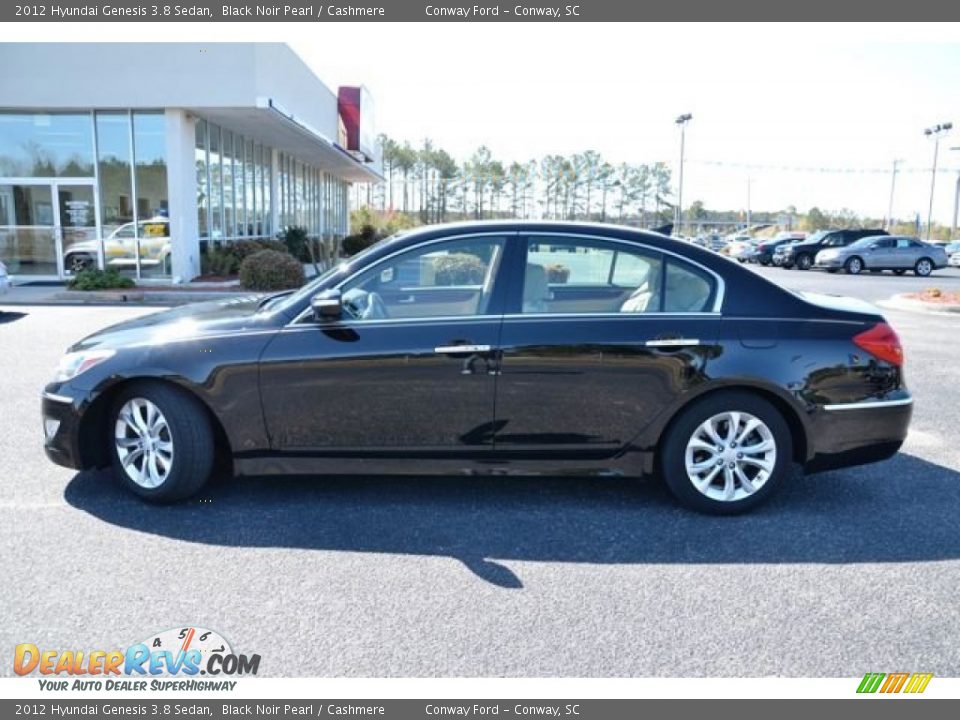 2012 Hyundai Genesis 3.8 Sedan Black Noir Pearl / Cashmere Photo #8