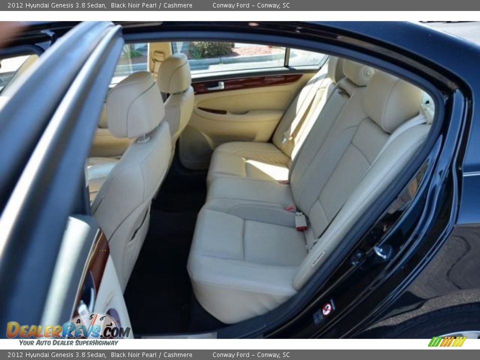 2012 Hyundai Genesis 3.8 Sedan Black Noir Pearl / Cashmere Photo #12