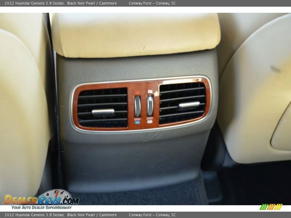 2012 Hyundai Genesis 3.8 Sedan Black Noir Pearl / Cashmere Photo #13