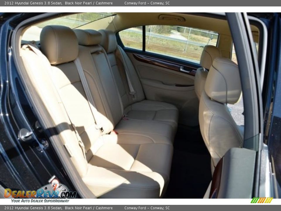 2012 Hyundai Genesis 3.8 Sedan Black Noir Pearl / Cashmere Photo #16