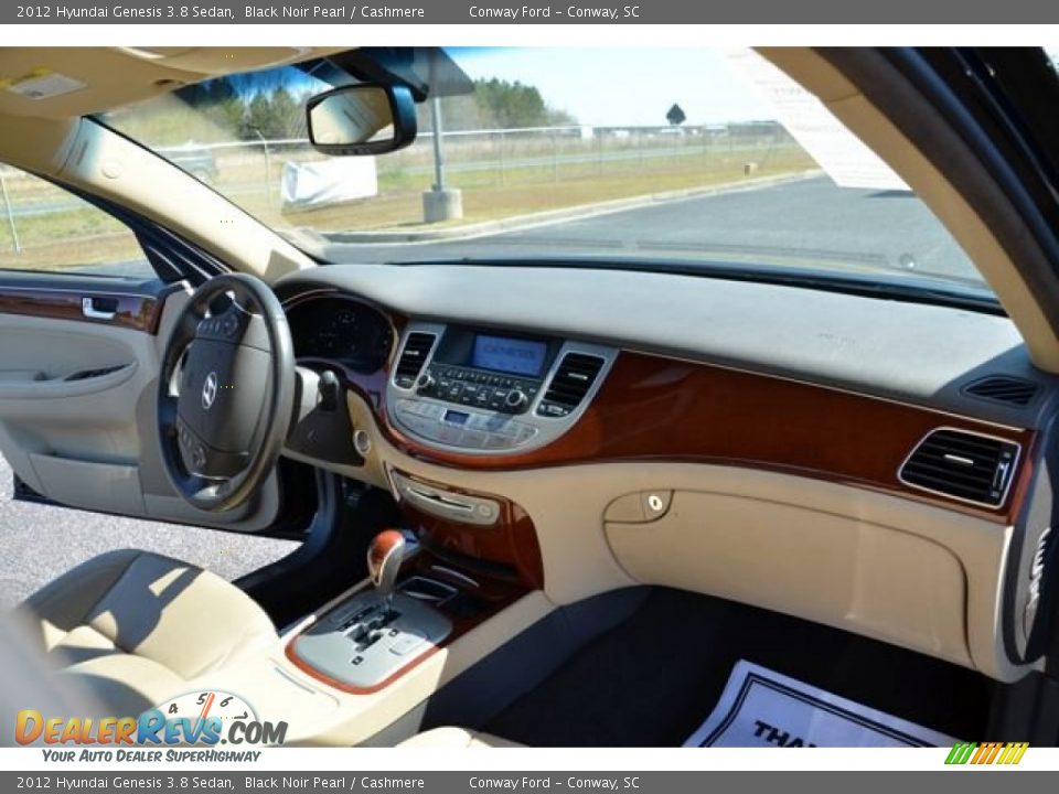 2012 Hyundai Genesis 3.8 Sedan Black Noir Pearl / Cashmere Photo #18