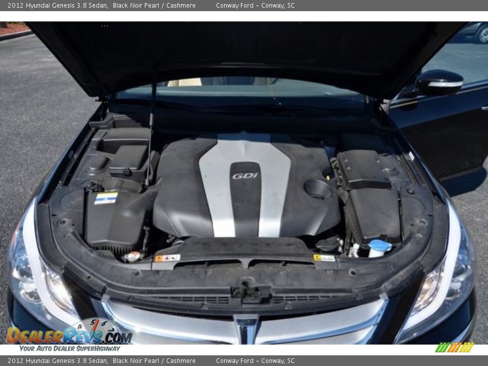 2012 Hyundai Genesis 3.8 Sedan Black Noir Pearl / Cashmere Photo #19
