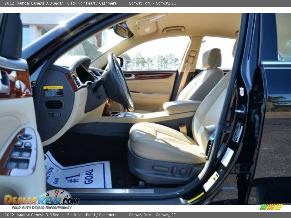 2012 Hyundai Genesis 3.8 Sedan Black Noir Pearl / Cashmere Photo #20