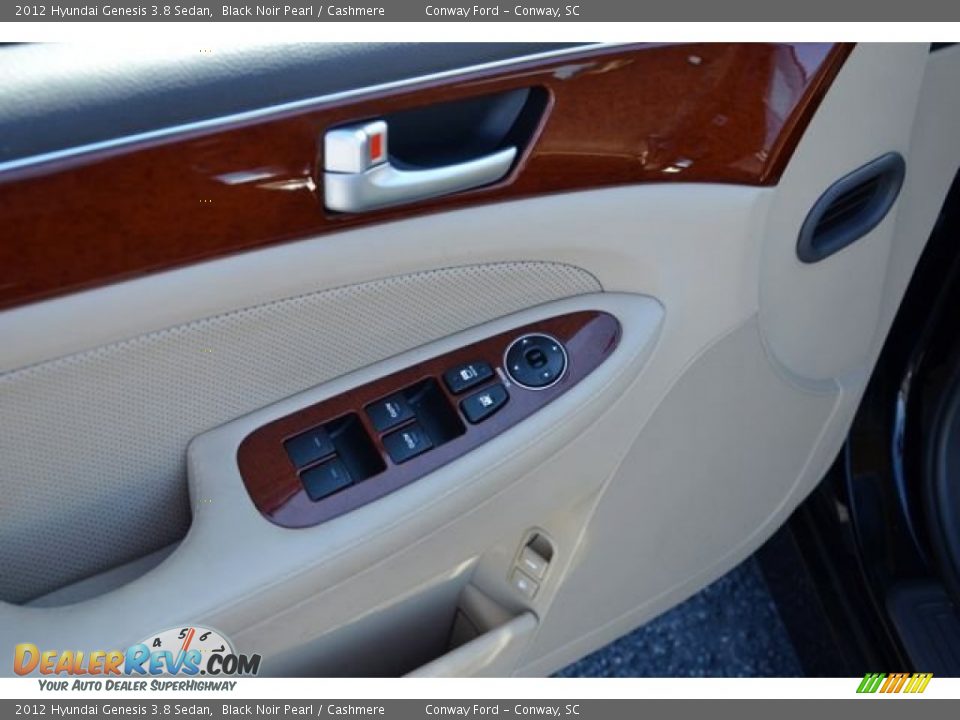 2012 Hyundai Genesis 3.8 Sedan Black Noir Pearl / Cashmere Photo #21