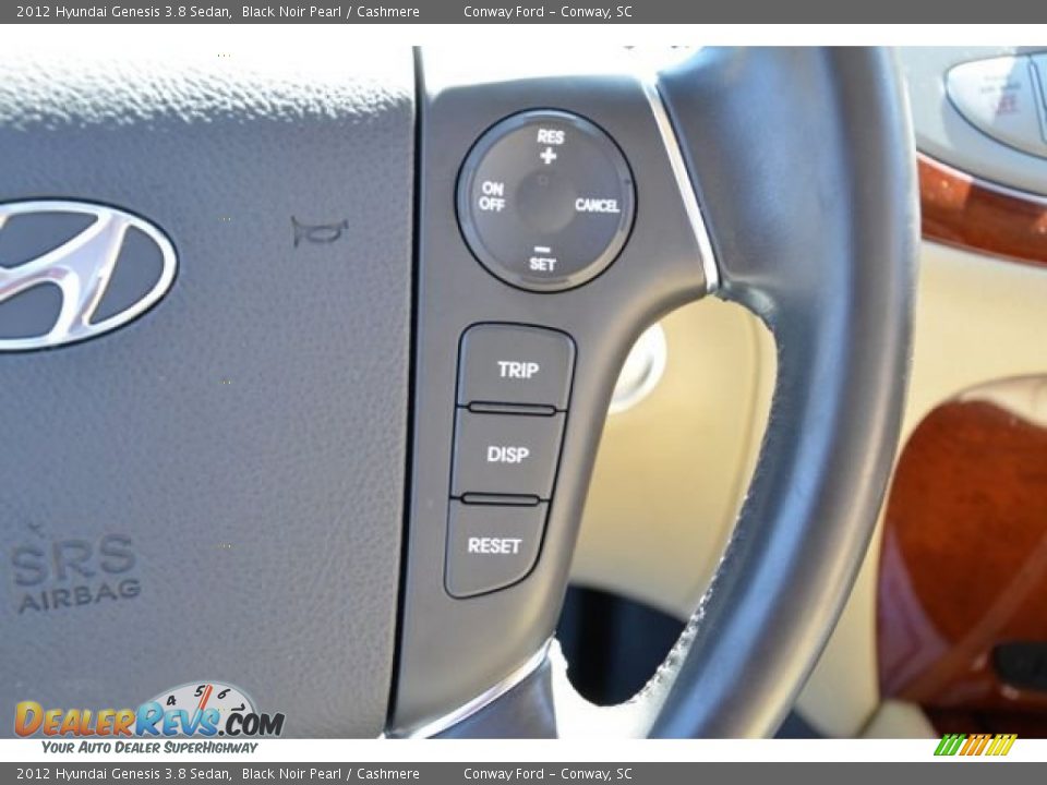 2012 Hyundai Genesis 3.8 Sedan Black Noir Pearl / Cashmere Photo #25
