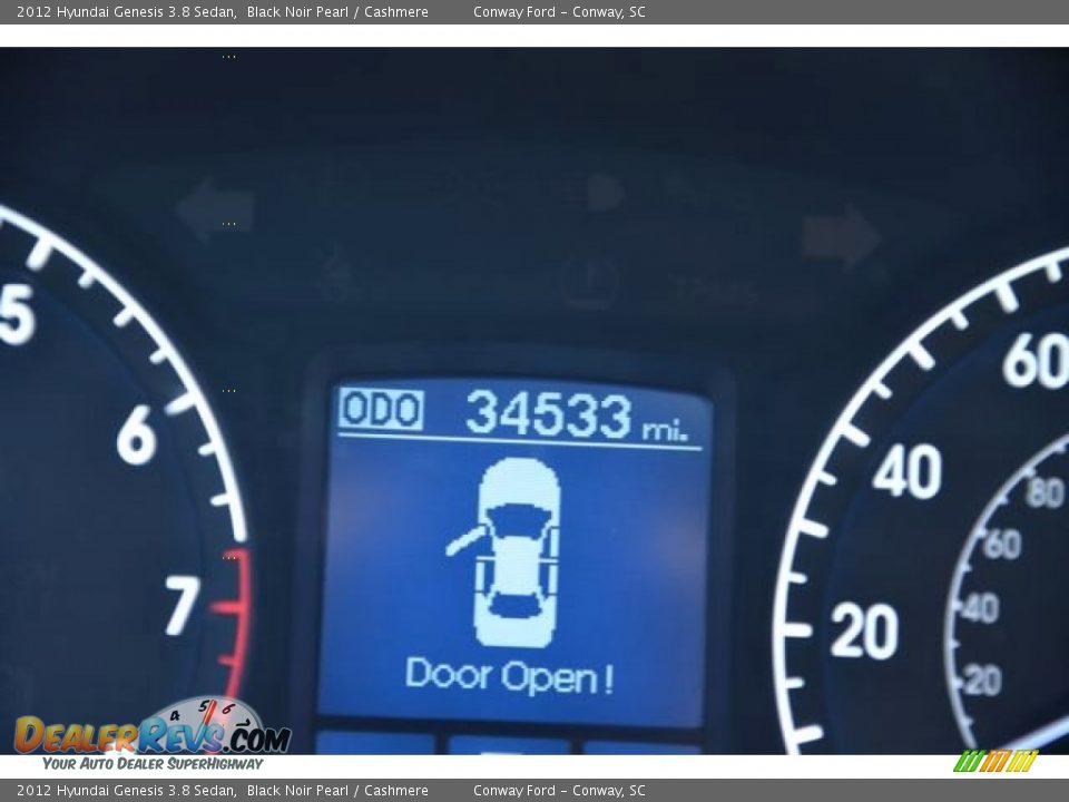 2012 Hyundai Genesis 3.8 Sedan Black Noir Pearl / Cashmere Photo #27