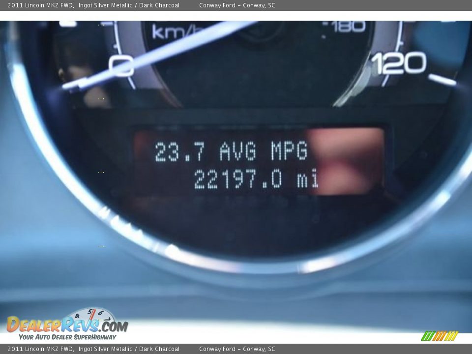 2011 Lincoln MKZ FWD Ingot Silver Metallic / Dark Charcoal Photo #24