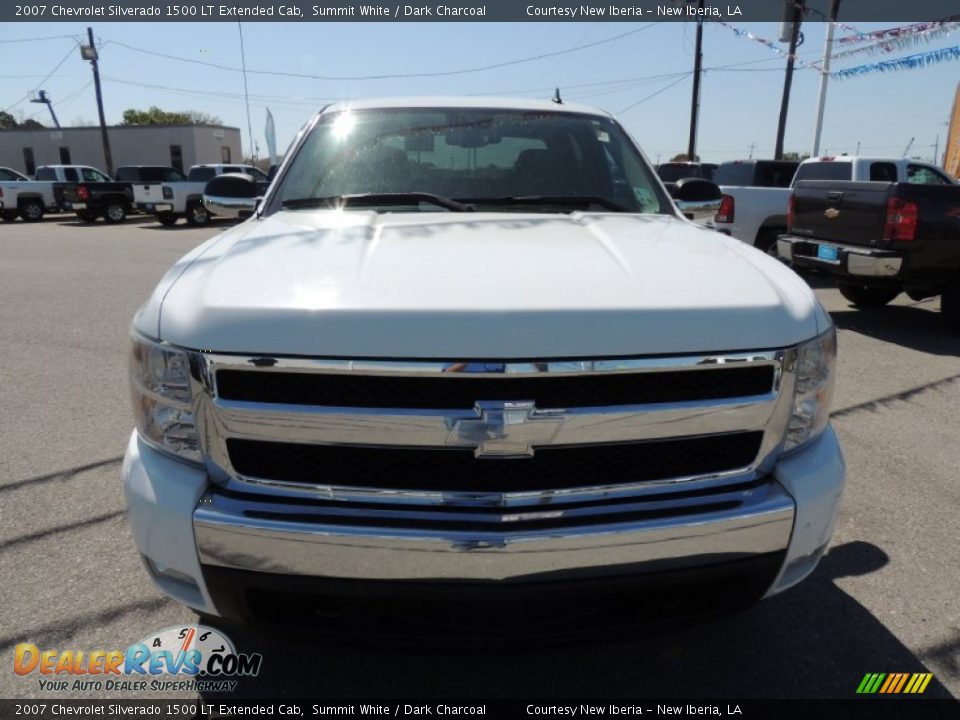 2007 Chevrolet Silverado 1500 LT Extended Cab Summit White / Dark Charcoal Photo #2