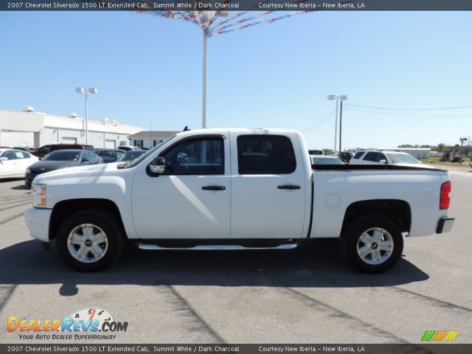 2007 Chevrolet Silverado 1500 LT Extended Cab Summit White / Dark Charcoal Photo #5
