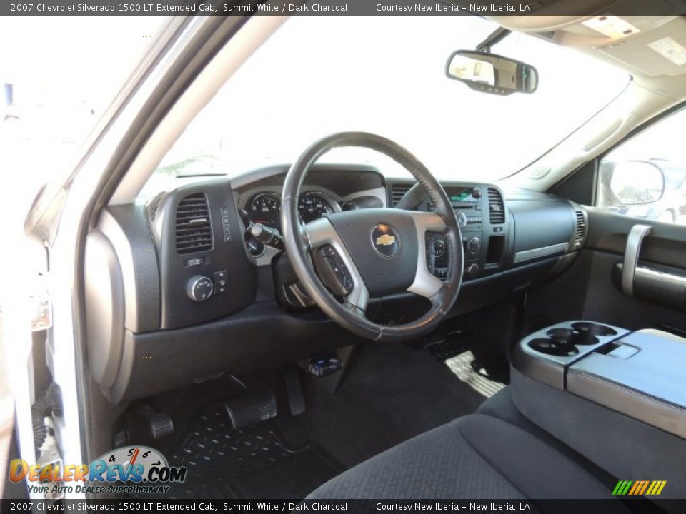2007 Chevrolet Silverado 1500 LT Extended Cab Summit White / Dark Charcoal Photo #12
