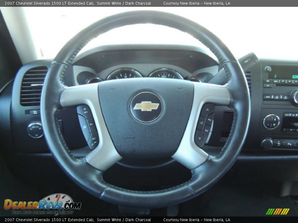 2007 Chevrolet Silverado 1500 LT Extended Cab Summit White / Dark Charcoal Photo #14