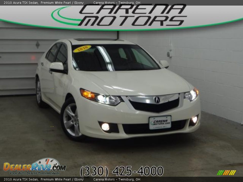 2010 Acura TSX Sedan Premium White Pearl / Ebony Photo #1