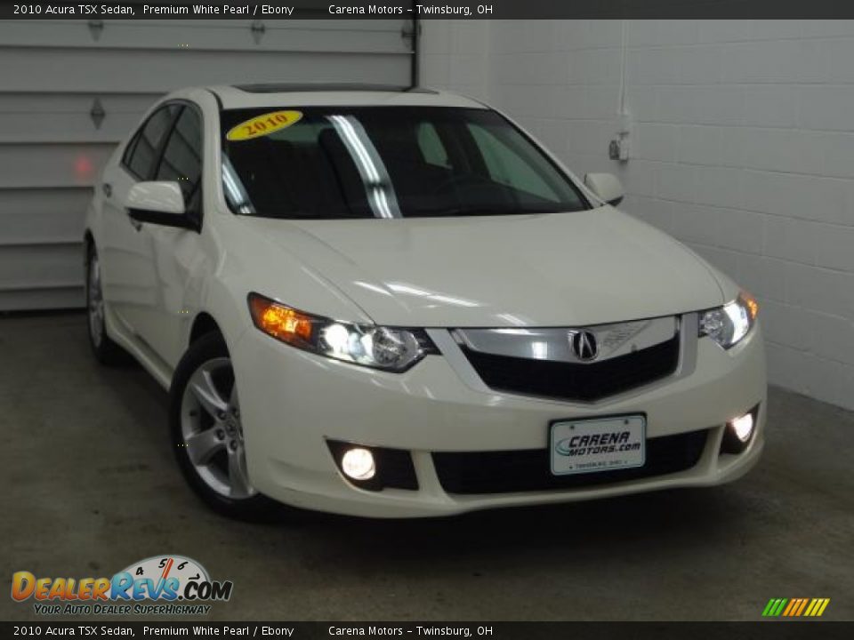 2010 Acura TSX Sedan Premium White Pearl / Ebony Photo #2
