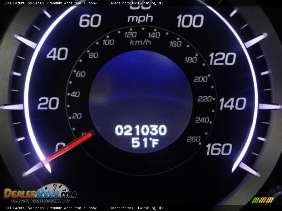 2010 Acura TSX Sedan Premium White Pearl / Ebony Photo #3