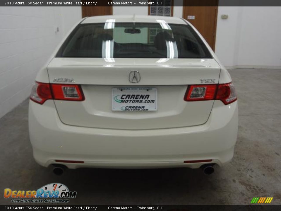 2010 Acura TSX Sedan Premium White Pearl / Ebony Photo #10